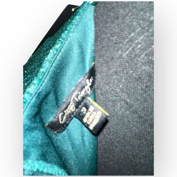 NWT City Triangles Womens Glitter Jersey Knit Gown Green Size 3 - Picture 14 of 16